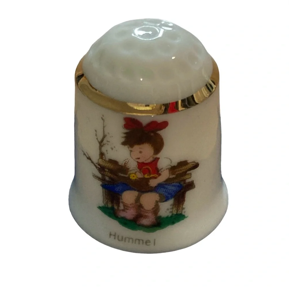 Hummel Thimble Ceramic Porcelain Little Girl Made in Germany Vintage Collectible